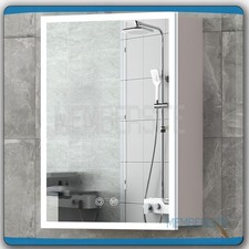 Small LED Medicine Mirror Cabinet With Demister Wall Mounted Bathroom Cabinet US