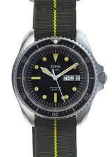 ELVIA Day/Date Military Divers Watch with Sapphire Crystal and Quartz Movement