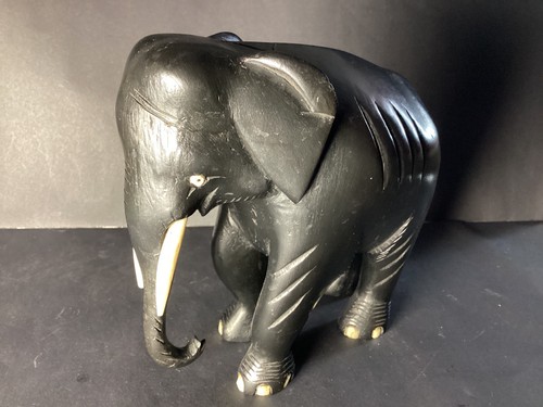 Hand carved ebony - carved, elephant