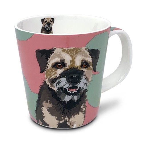 Border terrier mug - border, bone