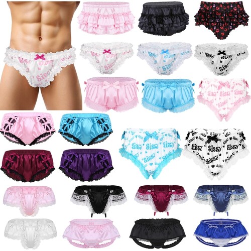Men satin silky ruffled - satin,