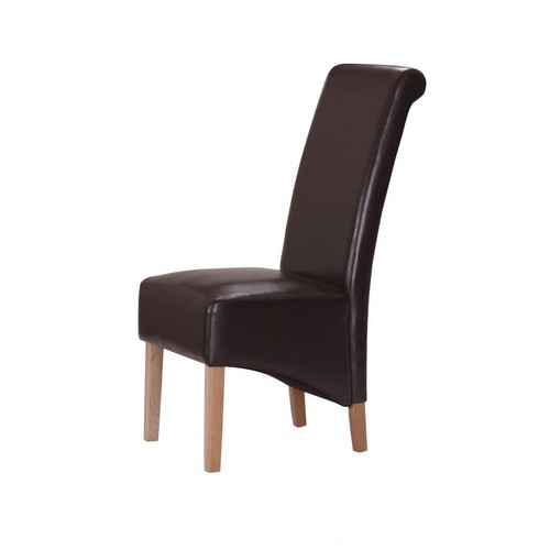 Dark brown leather dining - dark,