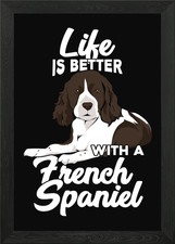 French spaniel dog design - french,