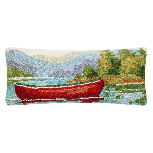 Lakeside canoe scene - lakeside,