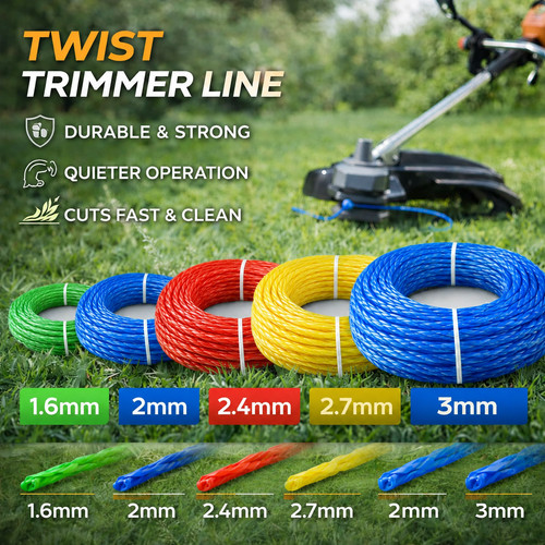 Heavy duty twist strimmer line - heavy,