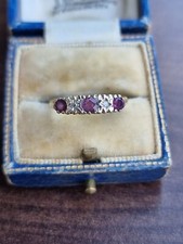 Antique ring ruby and diamond