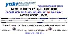 YUKI NEOX MASERATY SURF ROD 3pc SLHMC BEACHCASTER FUJI TITANIUM LINE GUIDES