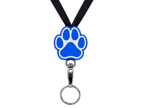 Dog paw lanyard badge - dog, id