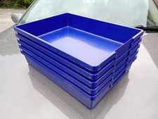 CERTWOOD Blue trays 5 Pack Plastic School Trays Gratnell Findell Compatible VGC