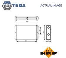 53233 HEATER RADIATOR EXCHANGER LHD ONLY FRONT NRF FOR FIAT PUNTO,DOBLO