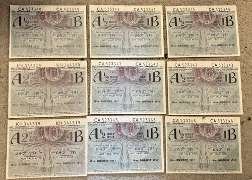 Vintage job lot fuel rationing - job,