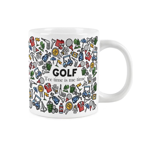 Golf print novelty jumbo mug - novelty,