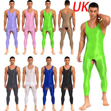 UK Mens Jumpsuit Bodybuildings Romper Costume Bodysuit Catsuit Underwear Unitard