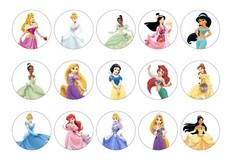 Edible Disney Princess cake toppers - Precut