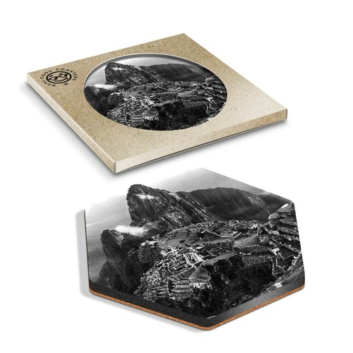 Hexagon coaster bw - bw,