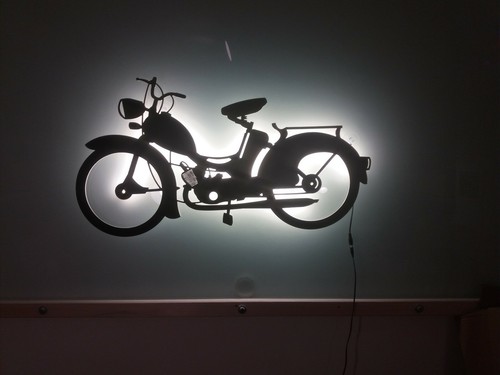 Led wall art gdr moped - art,
