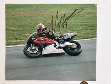 Mark Heckles signed 2003 Superbike Red Bull Racing Motorcycle  bike 12" x 10"