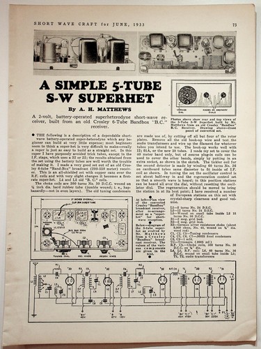 1933 short wave craft magazine - wave,
