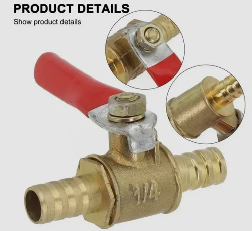 Line fuel tap brass - in-line,