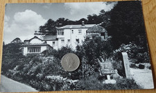 Brantwood House, Home of John Ruskin, Coniston Cumbria RPPC, PM  Ulverston 1969