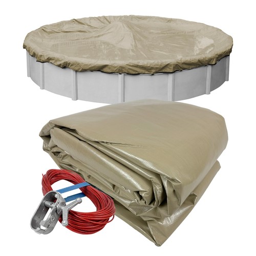 Pool cover 21ft premium tan - pool,