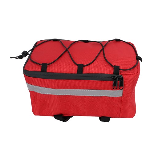 Red bike rear bag - red,