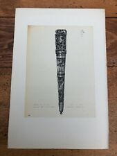 1881- 2 litho ( s. kensington museum ) dagger and hilt italian 14th century ! 