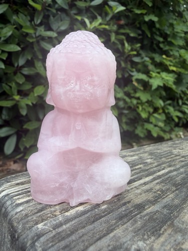 Rose quartz buddha - rose,