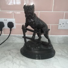 Fighting Dog Solid Bronze