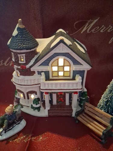Christmas village church - village,