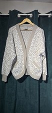 Beige Aztec Knit Cardigan Size