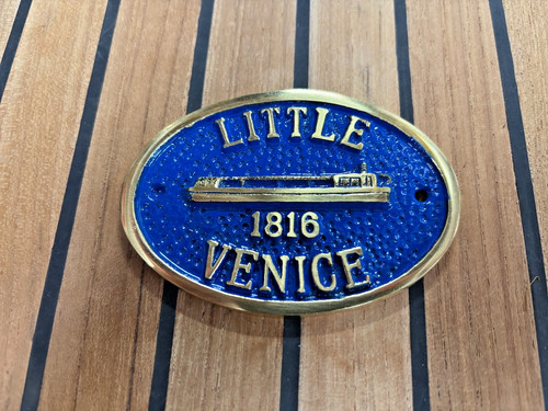 Little venice brass plate sign - little,