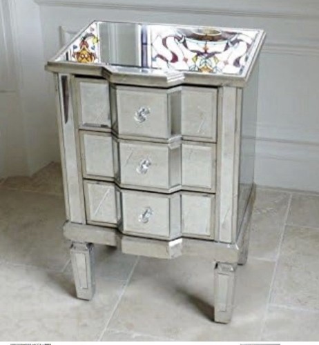 Pair mirrored drawer - pair, 3