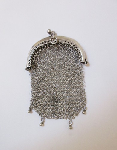 Antique chain mesh chatelaine - antique,
