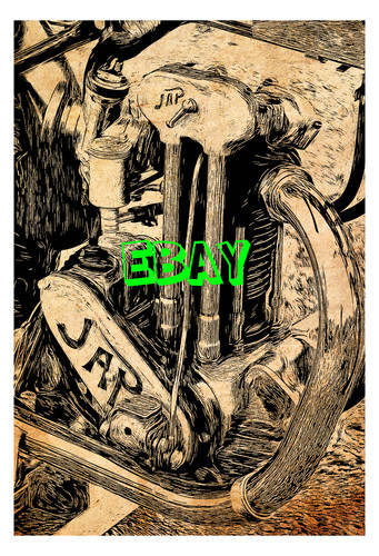 Speedway jap engine drawing - engine,