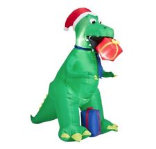 Inflatable 6ft Dinosaur with Gift Christmas Xmas Decoration - Ex Display Boxed