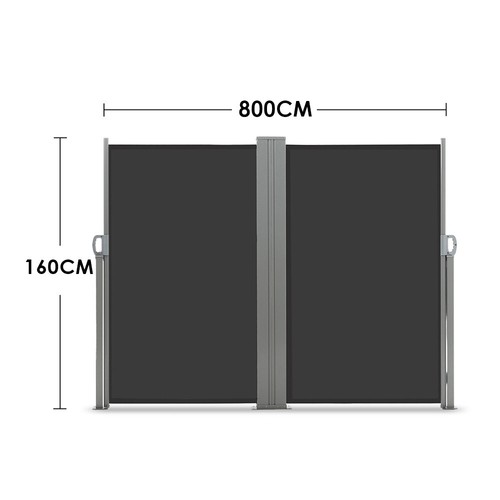 Retractable side awning or - retractable, 4m
