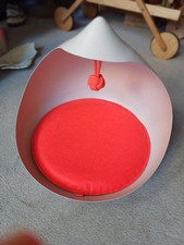 Alessi cat-dog house, orange-grey