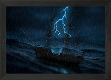 The Storming Ship Framed Wall