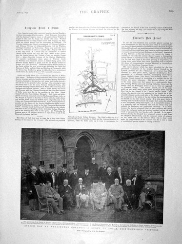 Old antique print 1898 - old,