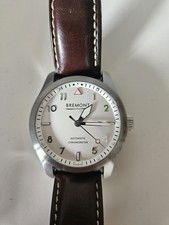 Bremont Solo White Face Watch with Brown Leather  Strap 43mm