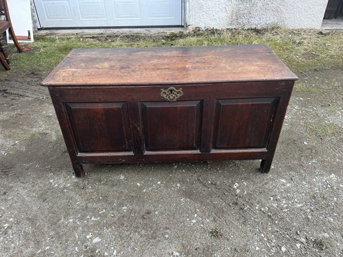 18th century oak coffer - century,