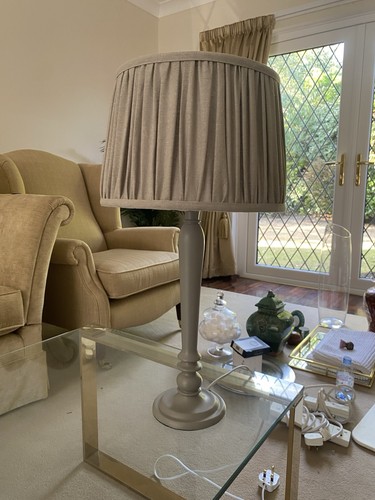 Dunelm spindle table lamp matt - lamp,
