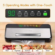 INKBIRD Auto Vacuum Sealer INK-VS03 Sealing Machine Meat Food Saver Time Display