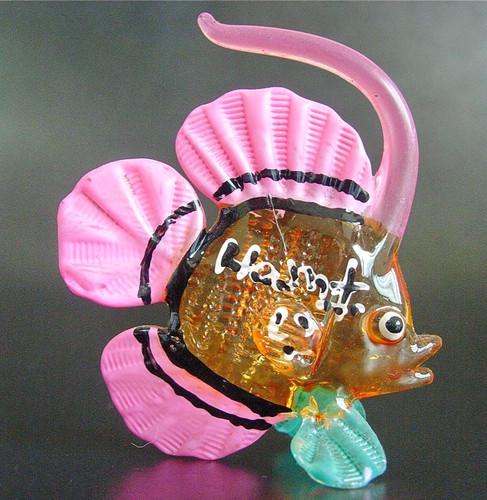 Hand painted blown glass - hand,