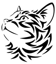 Animal Cat Mylar Stencil