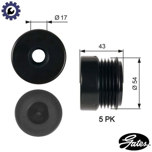 Alternator freewheel clutch - freewheel,