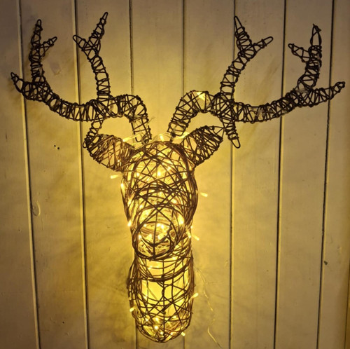 Christmas stag head wall - christmas,