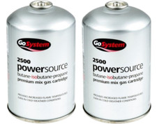 2 x 445g Canisters Butane Propane Gas Cartridge Camping Hiking Fishing Go System