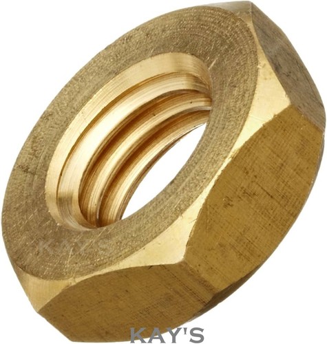 Brass half nuts hexagon - nuts, thin
